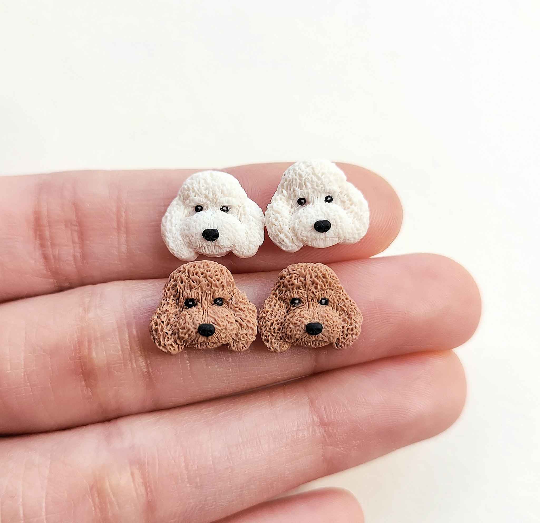 NoomCottageClay - Wholesale Stud/Post Earrings - Toy Poodle Stud Earrings | Cute Dog Jewelry6