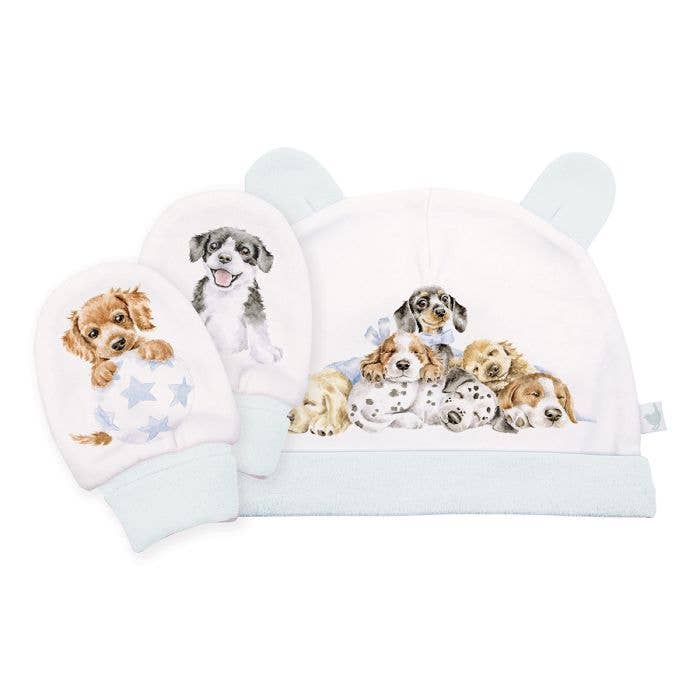 Little Paws Hat And Mitten Set for wholesale by Wrendale Designs