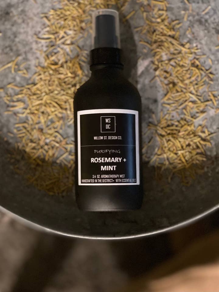 Spray aromaterapico purificante al rosmarino e menta per la vendita all'ingrosso da parte di Willow St. Design Co