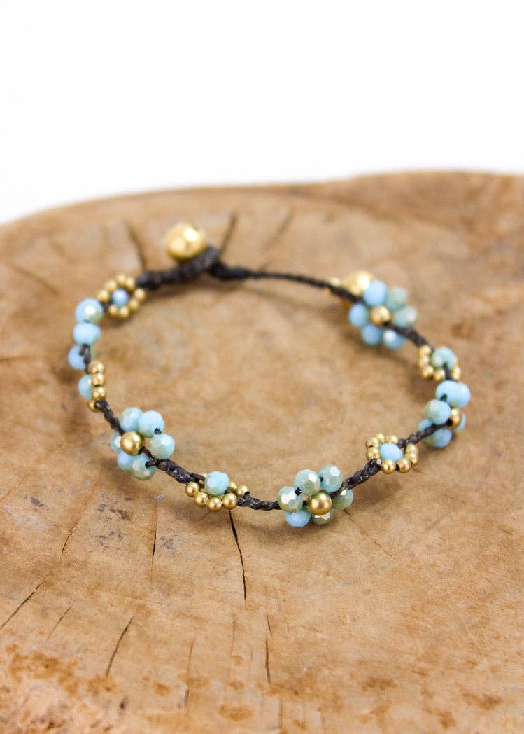 Bali Queen - Wholesale Anklet - Crystal Flower Anklet 5 Pack17