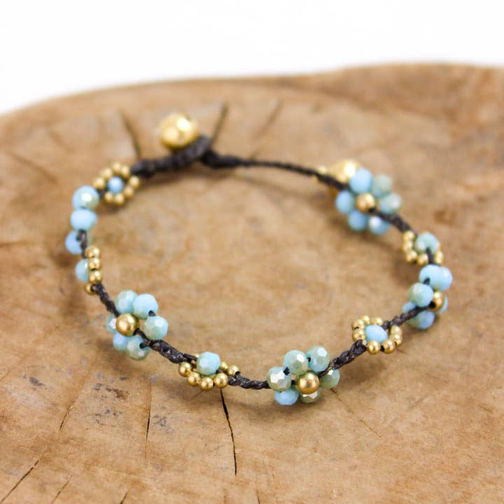 Bali Queen - Wholesale Anklet - Crystal Flower Anklet 5 Pack17