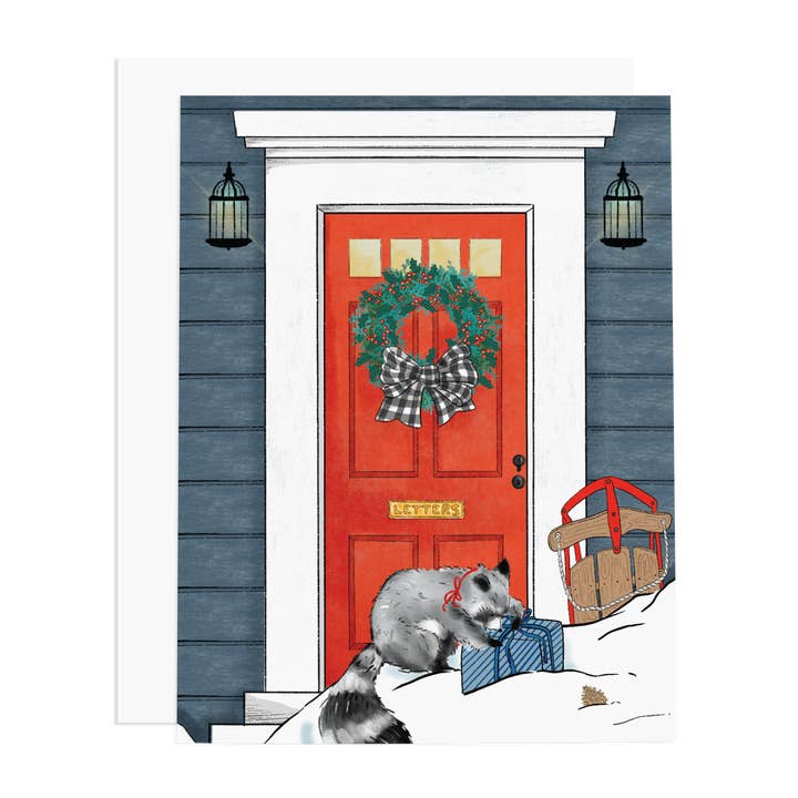 Raccoon's Gift Greeting Card for wholesale by Ramus & Co.