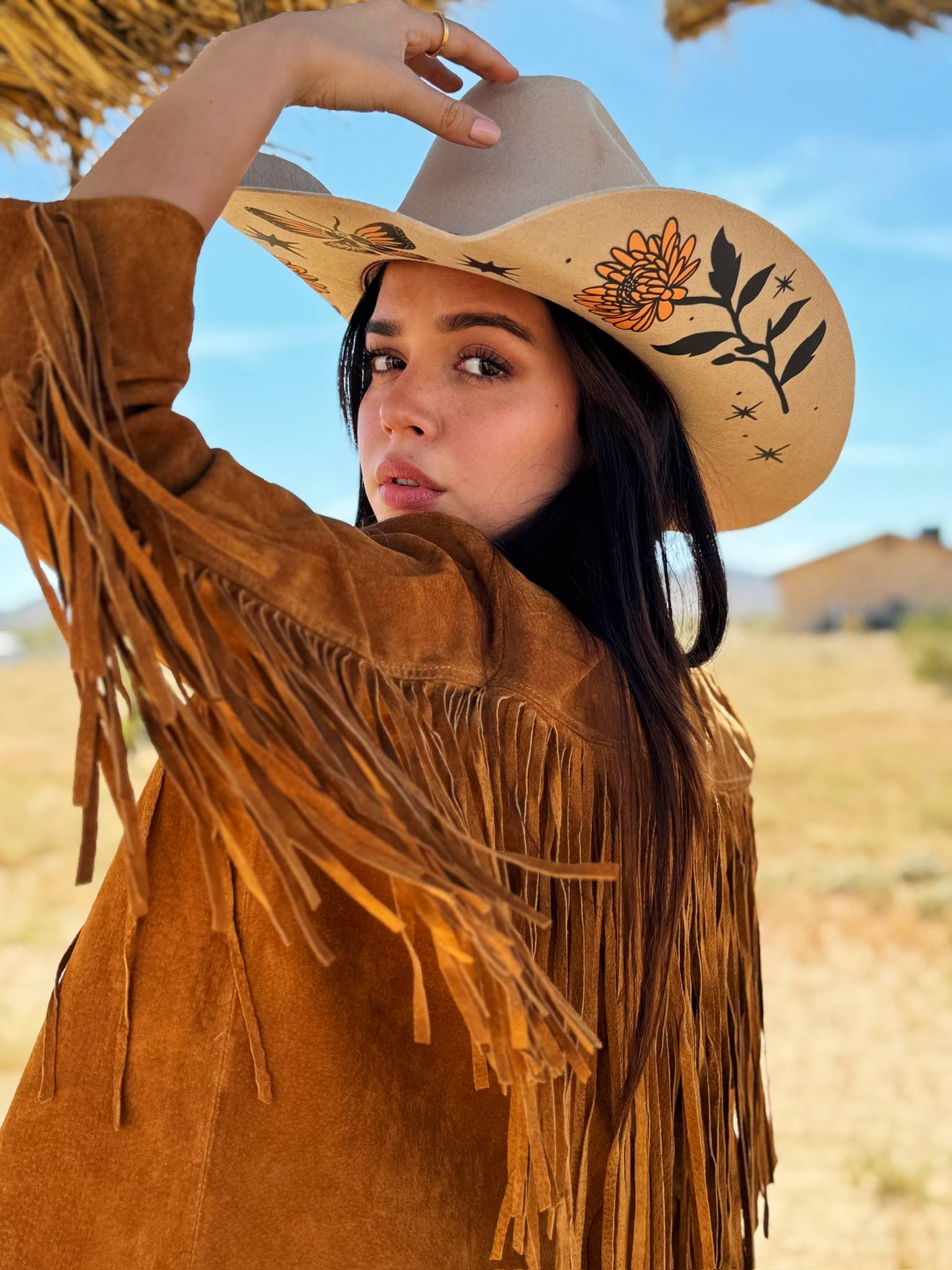 Wild as Heck - Vente Chapeau de cowboy – femme - Le chapeau de cowboy Presley (western, éleveur, laine)2
