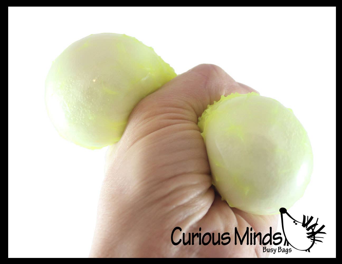 Curious Minds Toys – Engroshandel Stressaflastningsbold/-æltemasse – 1 Boxed 2.5" Tekstureret Doh Filled Stress Ball - Glob Balls -2