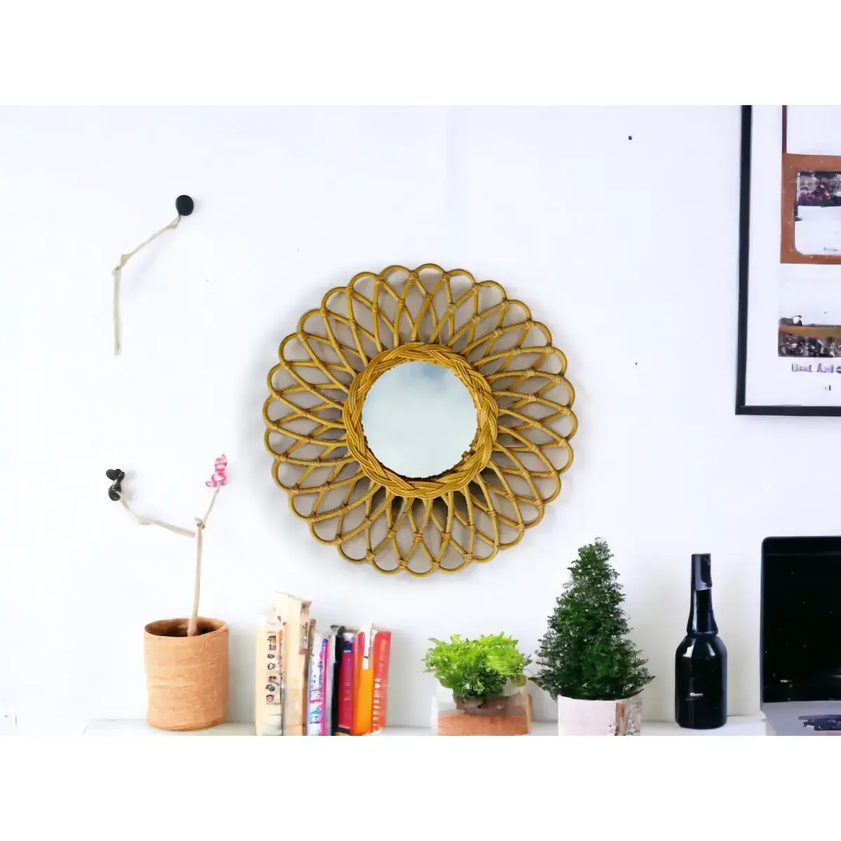 B A O B A B - Maison - Wholesale Wall Mirror - Vintage Round Rattan Mirror ATOM2