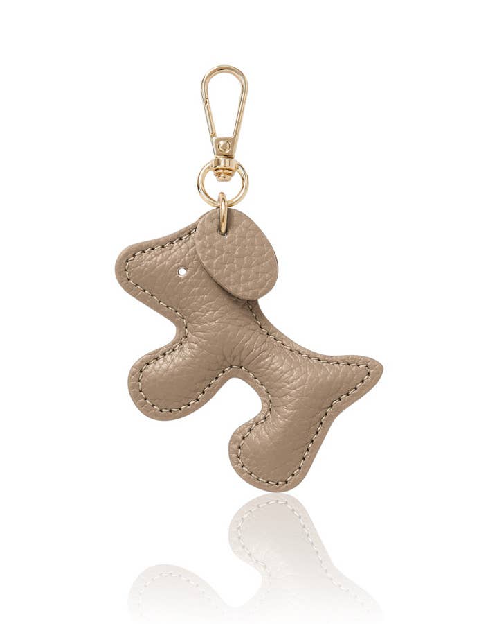 MONTTE DI JINNE - Venta al por mayor Llavero - Mujer - Llavero de bolso con forma de perro de cuero italiano hecho a mano.1