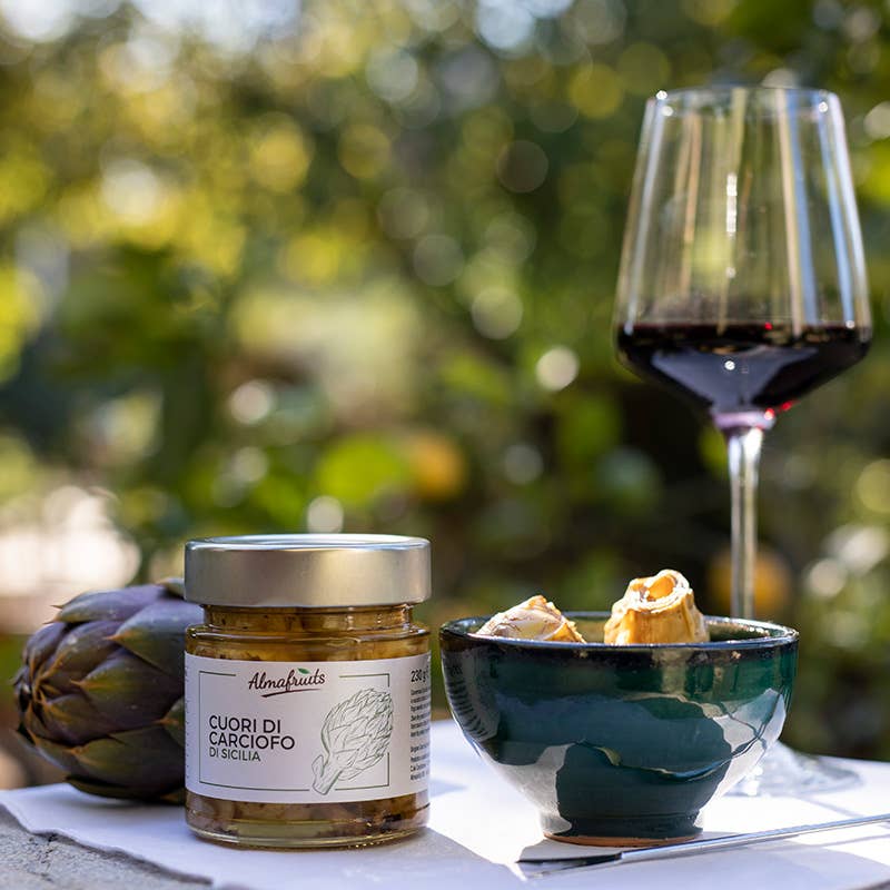 almasicily – Großhandel Pastasoße – Sizilianische Artischocke Caponata 500g Glas10