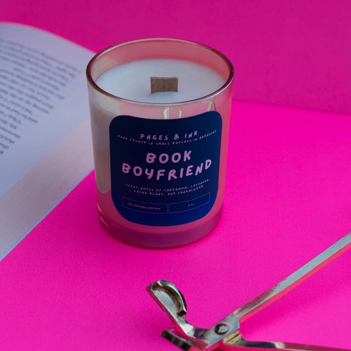 Pages and Ink - Wholesale Jar/Filled Candle - Book Boyfriend: Sandalwood Candle5