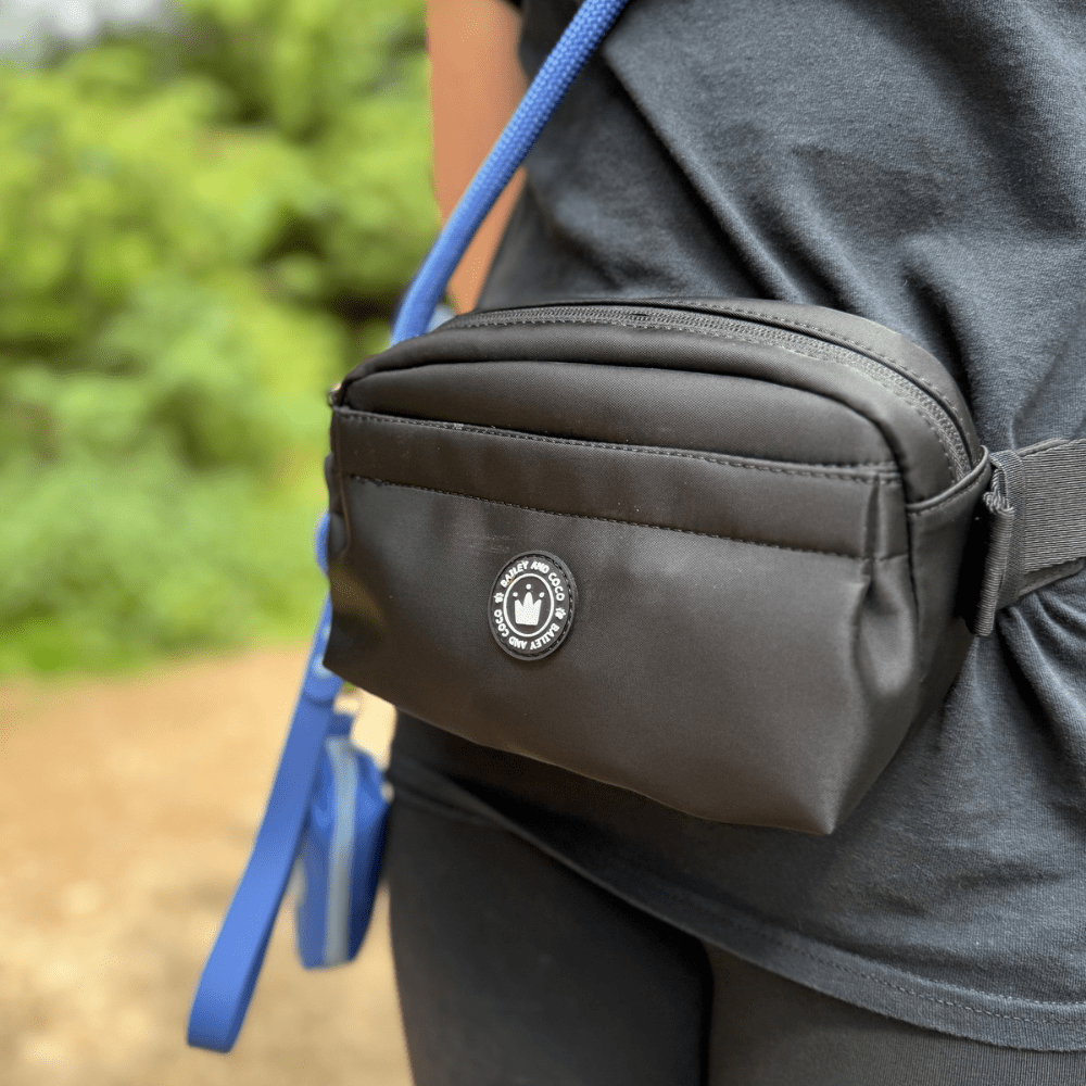 Bailey and Coco – wholesale Pet treat bag – Dog – Magnetic Snap Dog Walking Bum Bag - Black13