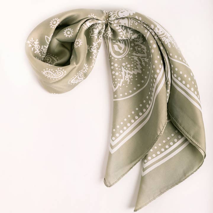 Moxie Maine - Wholesale Bandana – Women's - 6000: Beaded Silver Bandana Slide 9253