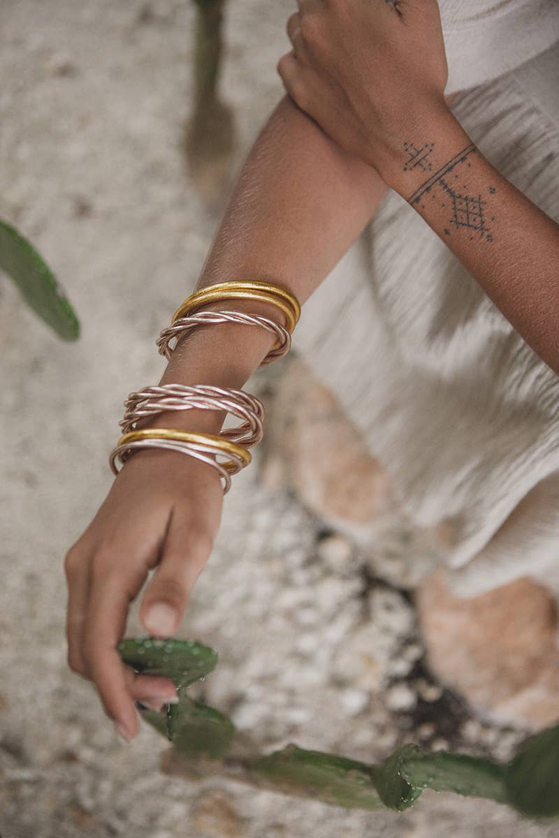 SHANSHAN – Großhandel Armreif – Kumali gedrehtes Armband mit 24 Karat Gold3