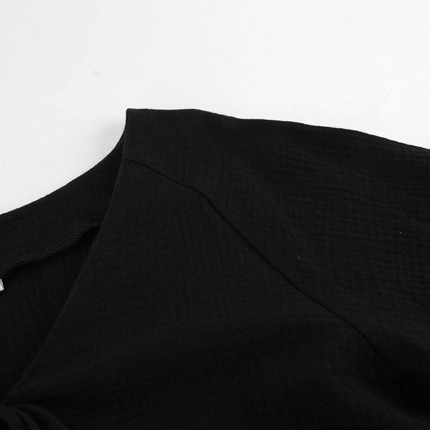 Marayn – wholesale Top & short set (NOT loungewear) – Women’s – French Autumn Chic Bubble Sleeve Top  Shorts Set21