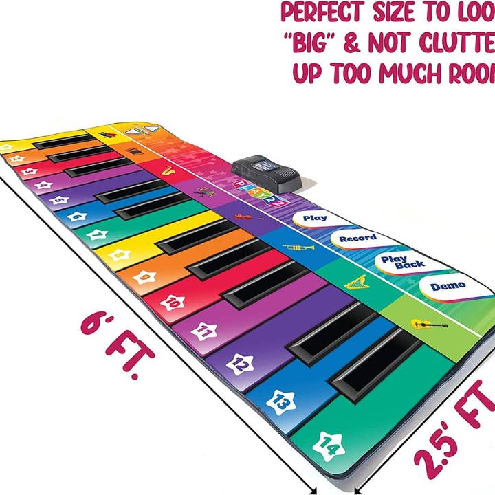 Play22 - Wholesale Musical Toy - Kids & Baby - 6 ft. Floor Piano Mat for Toddlers - Giant Piano Playmat7