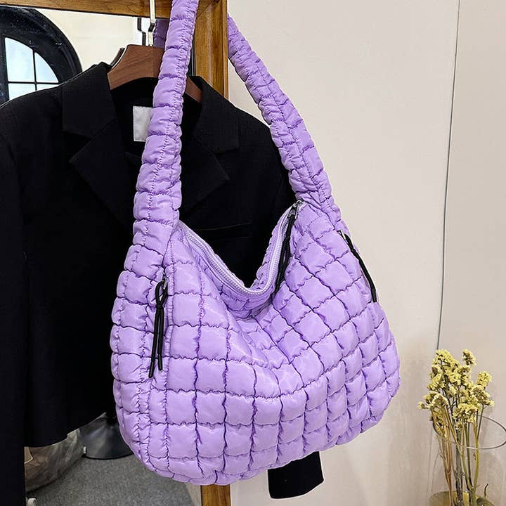 Sweetkama - Wholesale Shoulder Bag - Women's - Ladies Lightweight Puffer Zip Closure Handbag SKAB019