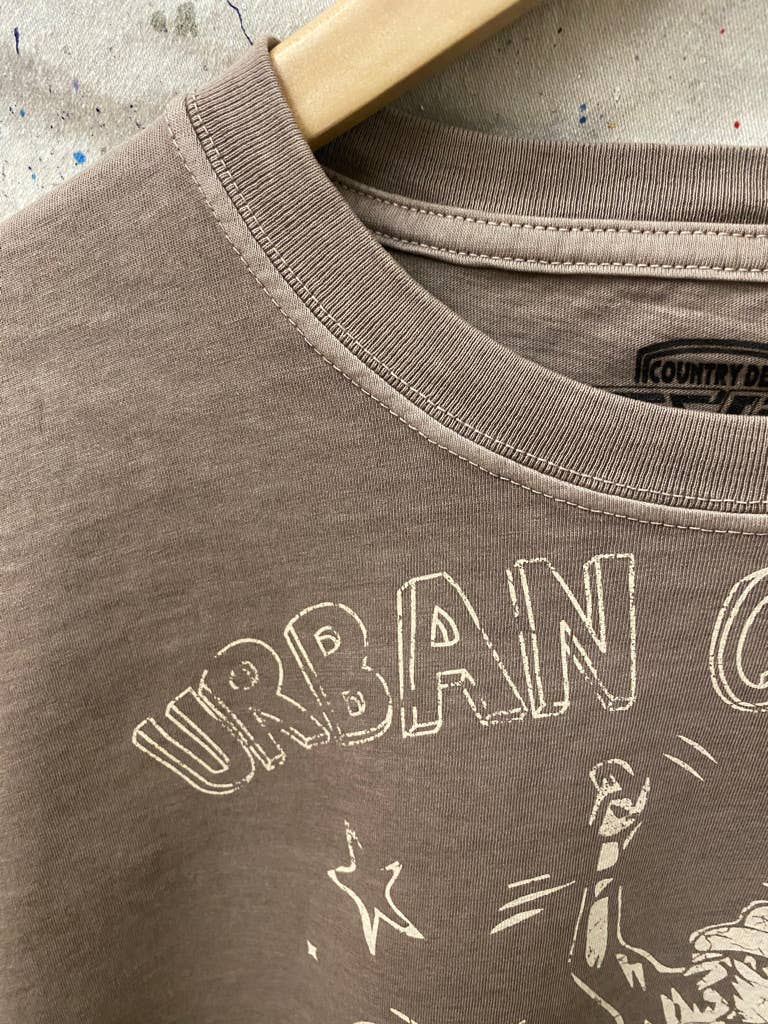 Country Deep Apparel - Vente T-shirt sérigraphié – femme - T-shirt court décontracté pour concours de taureau mécanique Urban Cowboy1