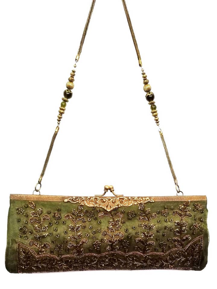 VINTAGE CLASSIC ORGANZA CLUTCH ACB 310 for wholesale by Ricki designs