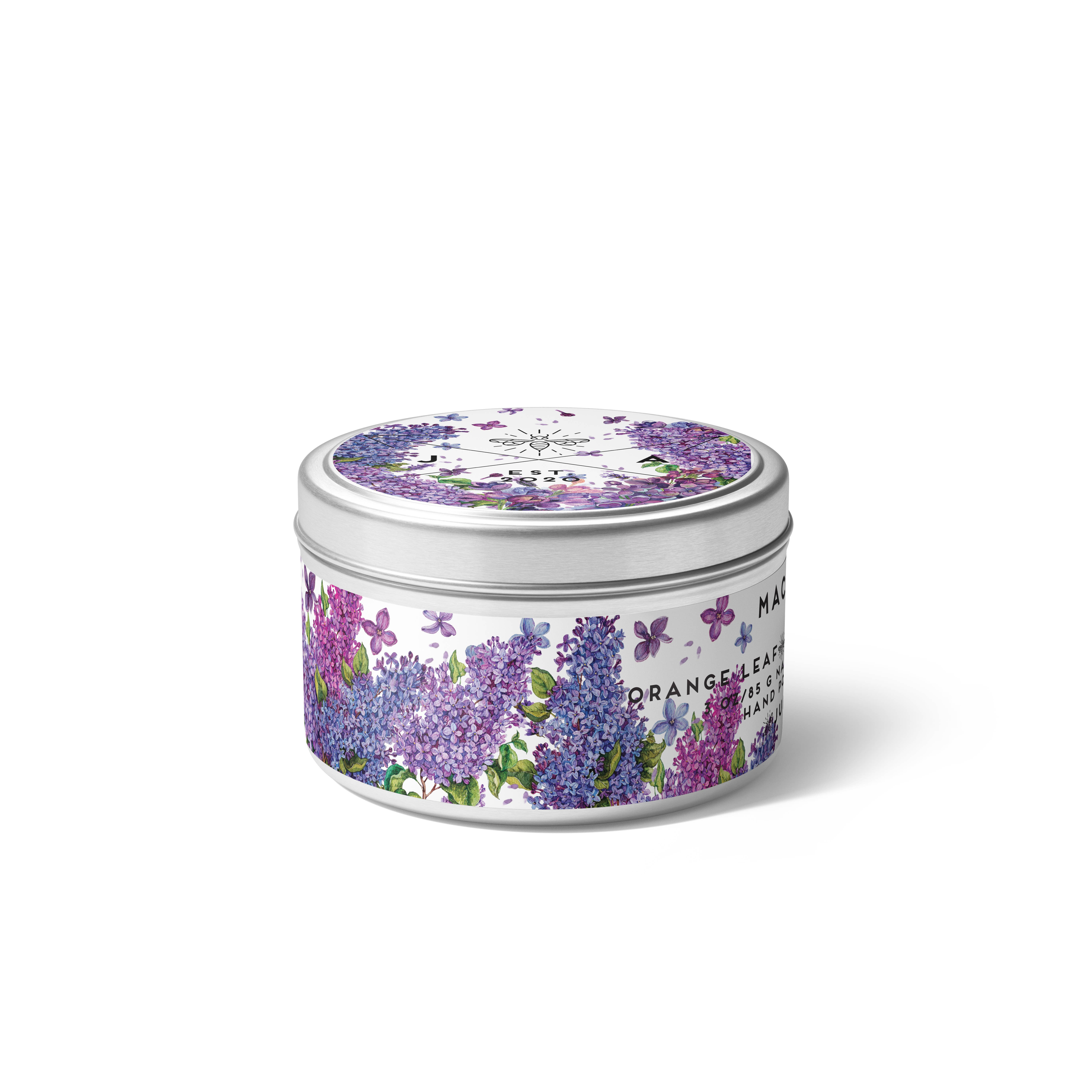 June Apothicarie - Wholesale Travel Candles - Mackinac Island Lilac 4oz Travel Candle- Michigan2