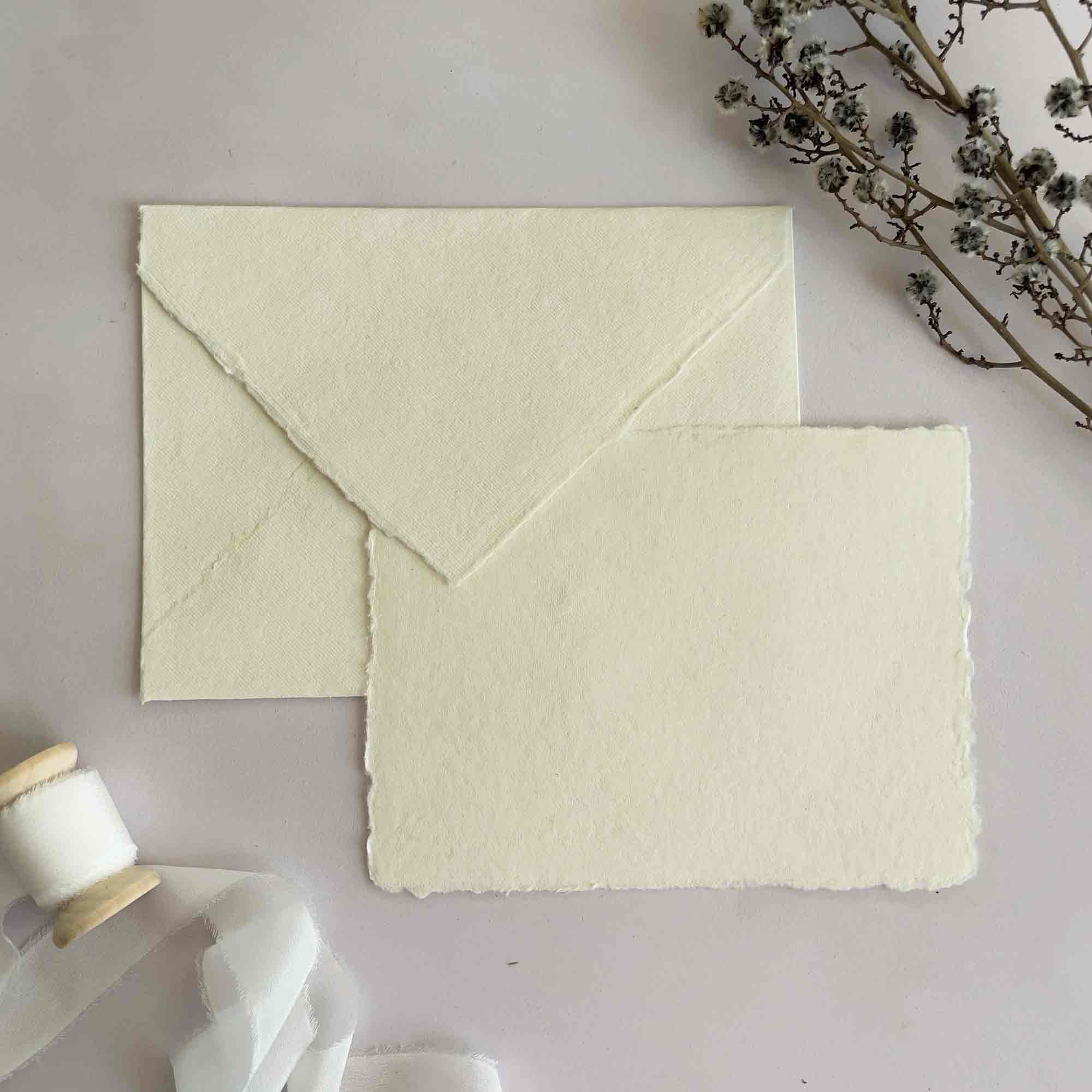 The Natural Paper Company - Wholesale Stationery/Notecard Set - Vanilla Handmade Cotton Rag Paper, Card and Envelopes11