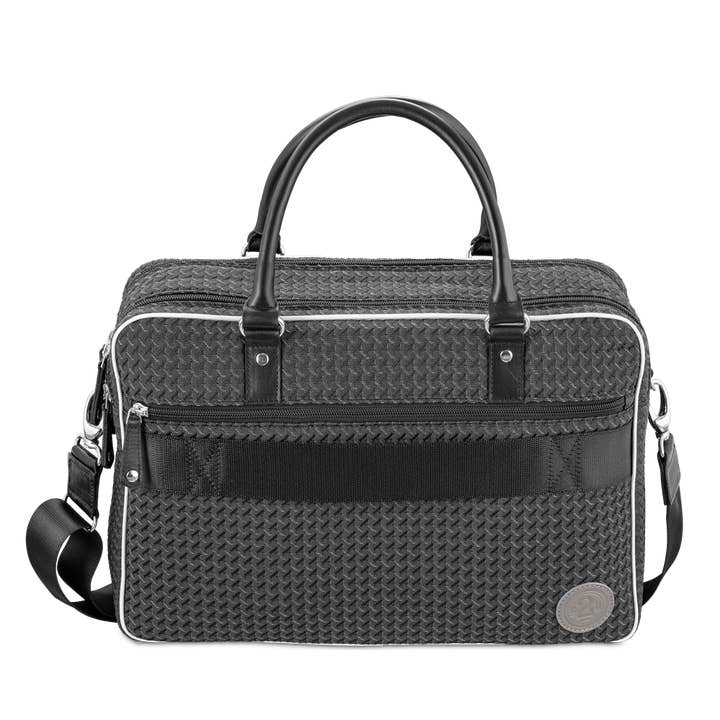 E2R PARIS - Wholesale Laptop Bag - Unisex - William NBG8 15'6" grey canvas and leather computer bag1