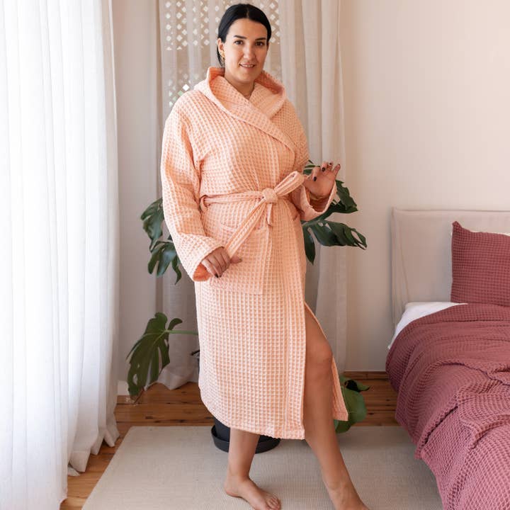 Vivamaison – Engroshandel Morgenkåbe - Unisex – Premium Vaflet Bomuld Badekåbe, Unisex Spa Komfort156