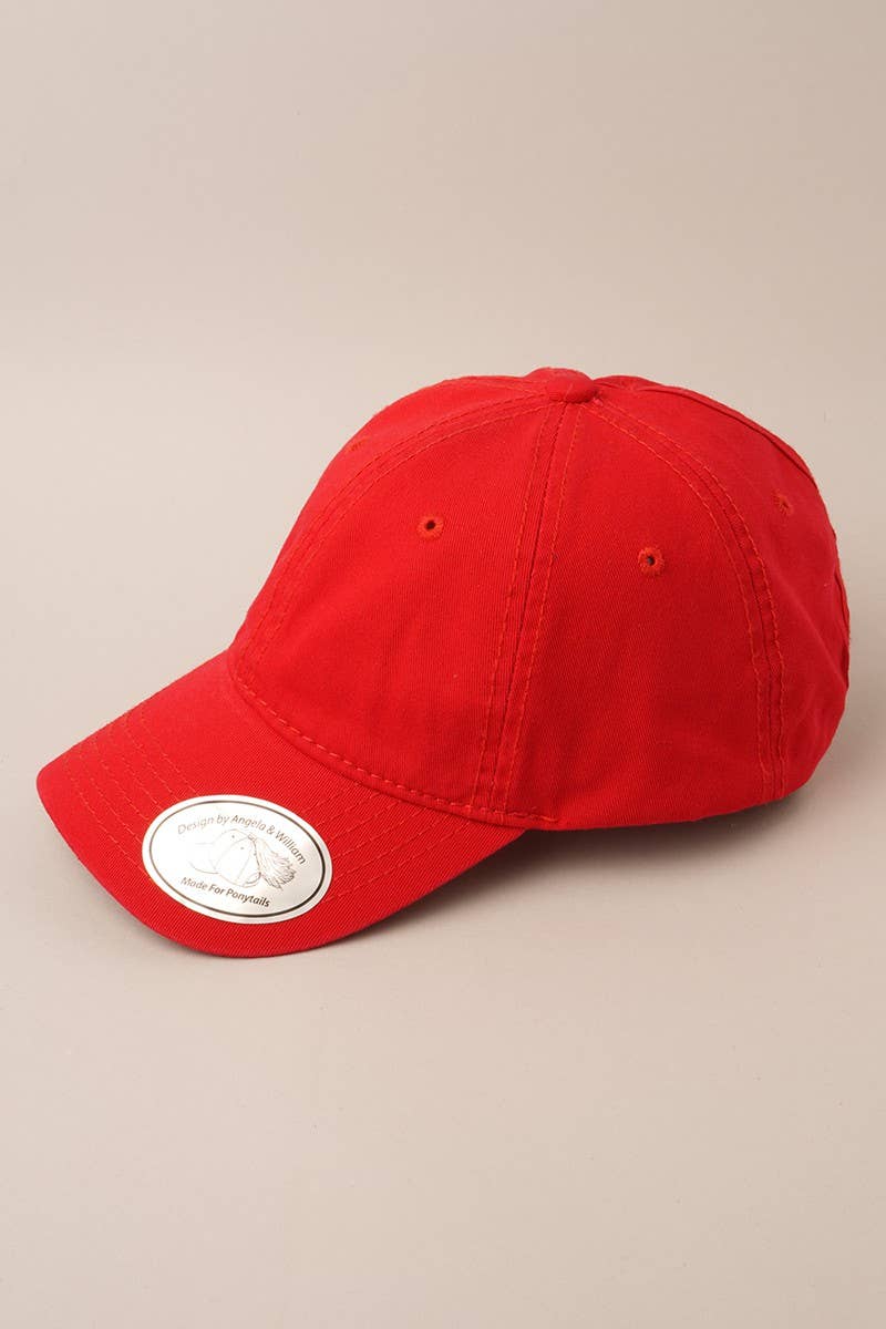 Fashion City - Wholesale Baseball Cap - Women's - Cotton Messy High Bun Pony Baseball Cap10