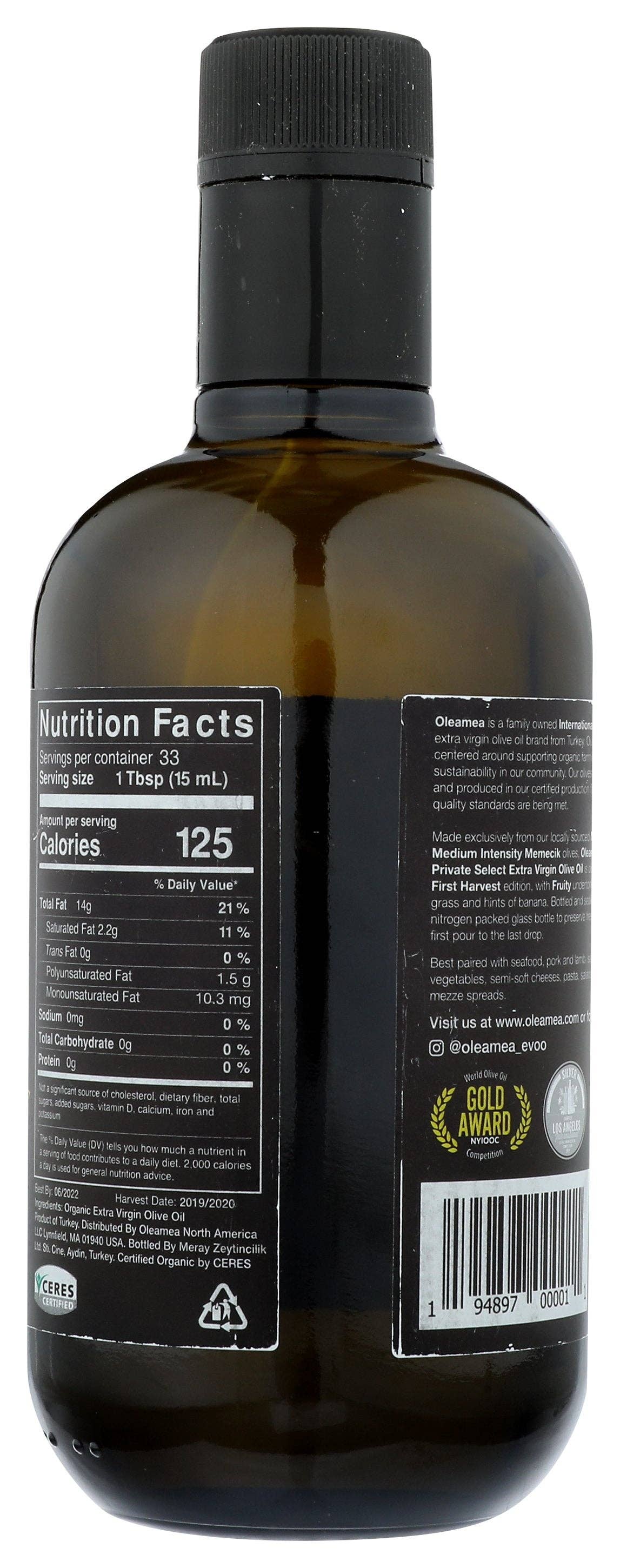 Everyday Supply Co - Wholesale Olive Oil - OLEAMEA OLIVE OIL OIL EVOO SELECT ORG - Case of 61