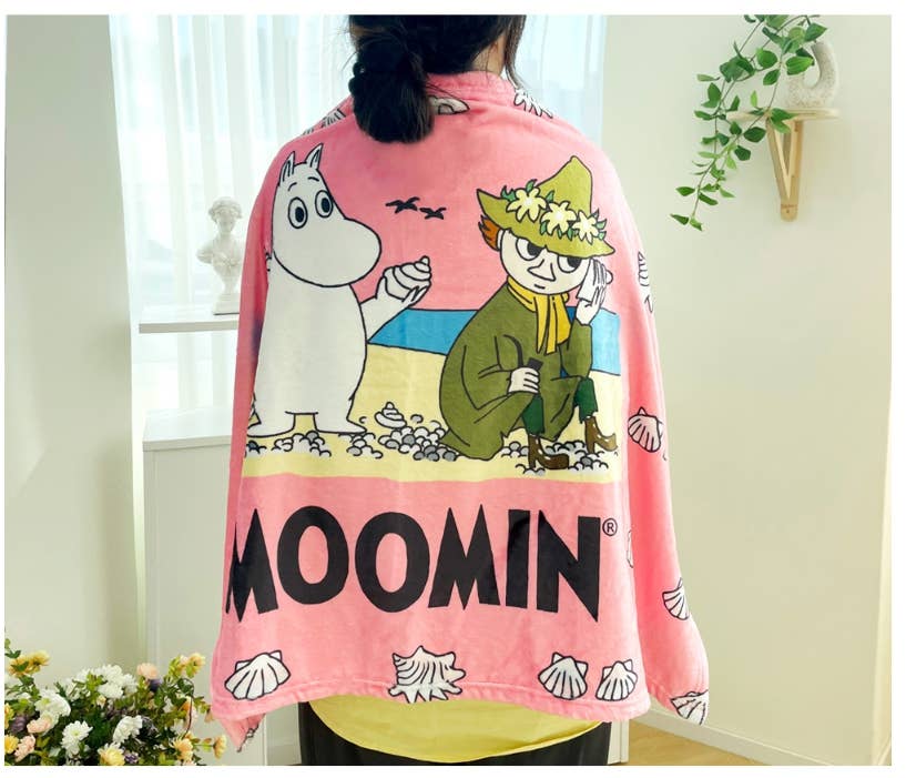 K-Wonderland - Wholesale Throw Blanket - Moomin Illust Warm Cozy Throw Mini Blanket6