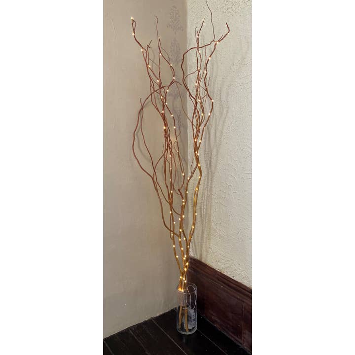 Willows and More - Wholesale Accent/Desk Lamp - 48"Lighted Curly Willow Branches Natural with 8 function Remote1