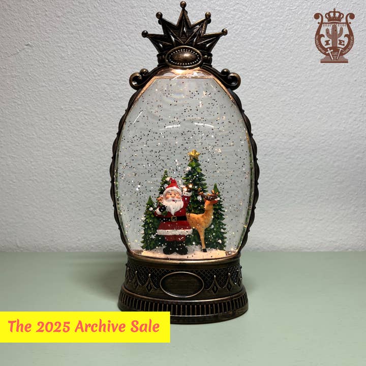 10.25" B/O Lighted Musical Snowman Crown Glitter Globe for wholesale by IEGIFT