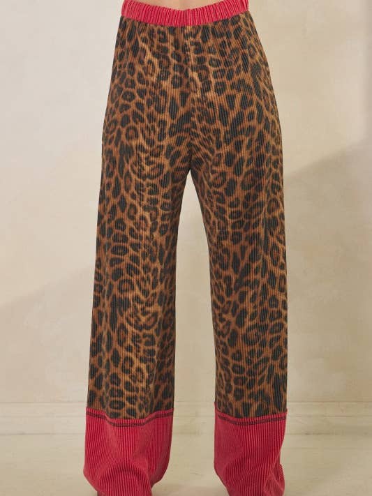 HEIMISH - Wholesale Pants - Women's - EP6878-10 ANIMAL URBAN RIBBED CASUAL PANTS3