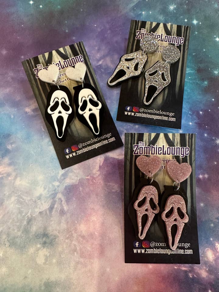 Brincos Máscara de Fantasma por atacado de Zombie Lounge Bootique