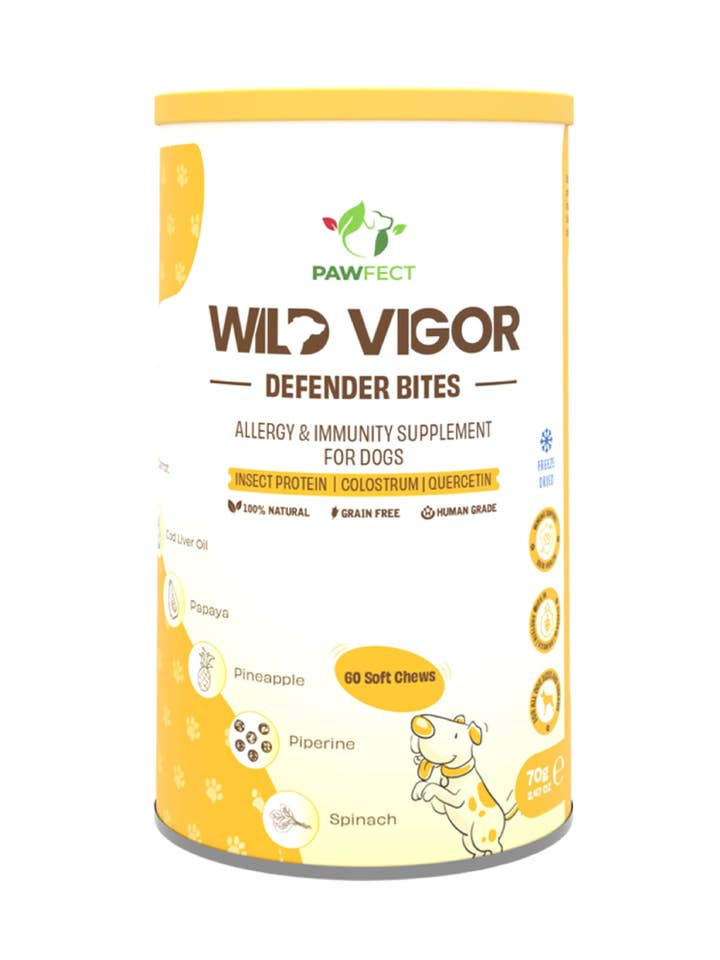 Pawfect Ergänzungen Wild Vigor Defender Bites 60 Stk. für den Großhandel von Finest Petfoods