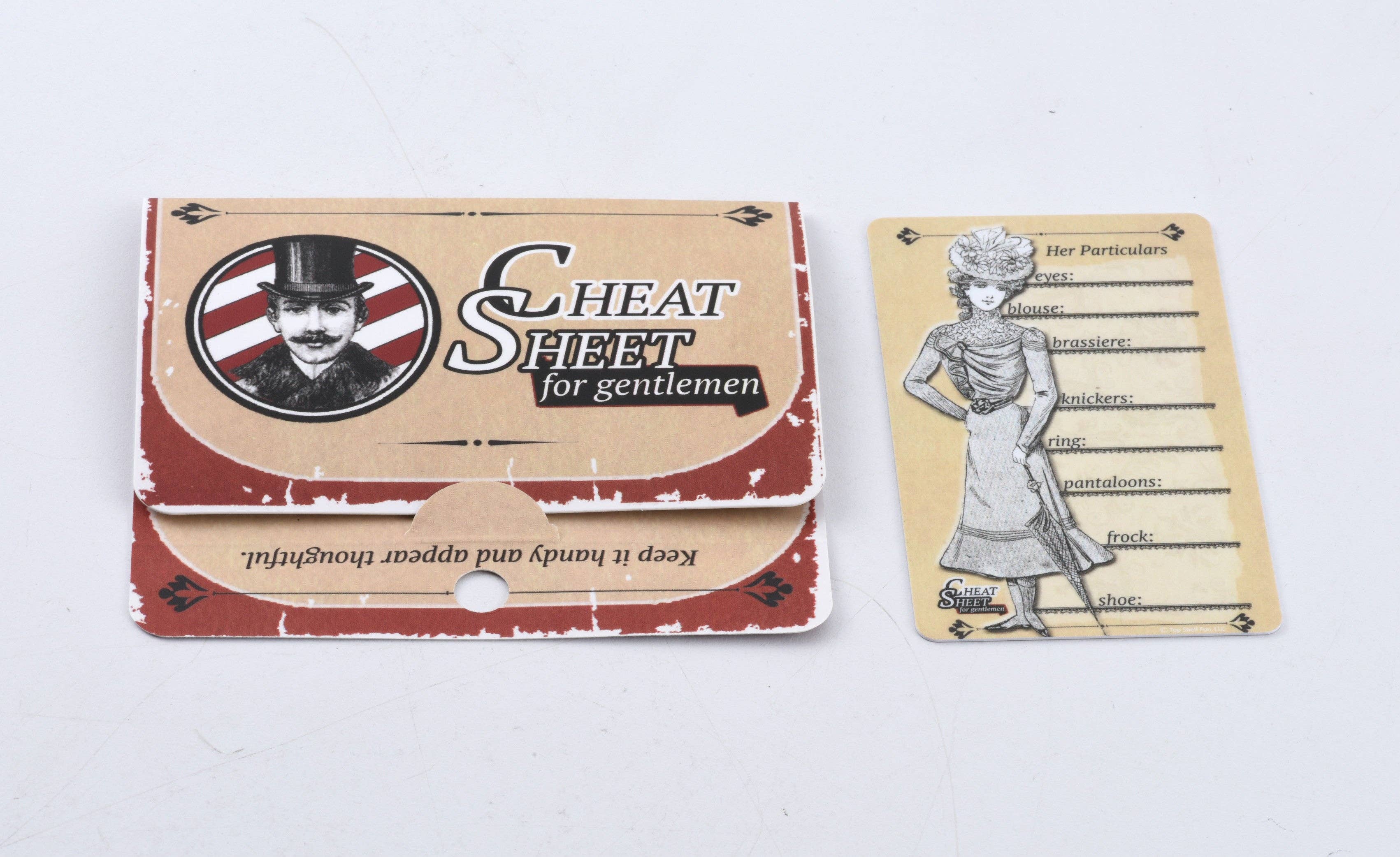 Top Shelf Fun - Wholesale Card Game - Cheat Sheet for Gentlemen1