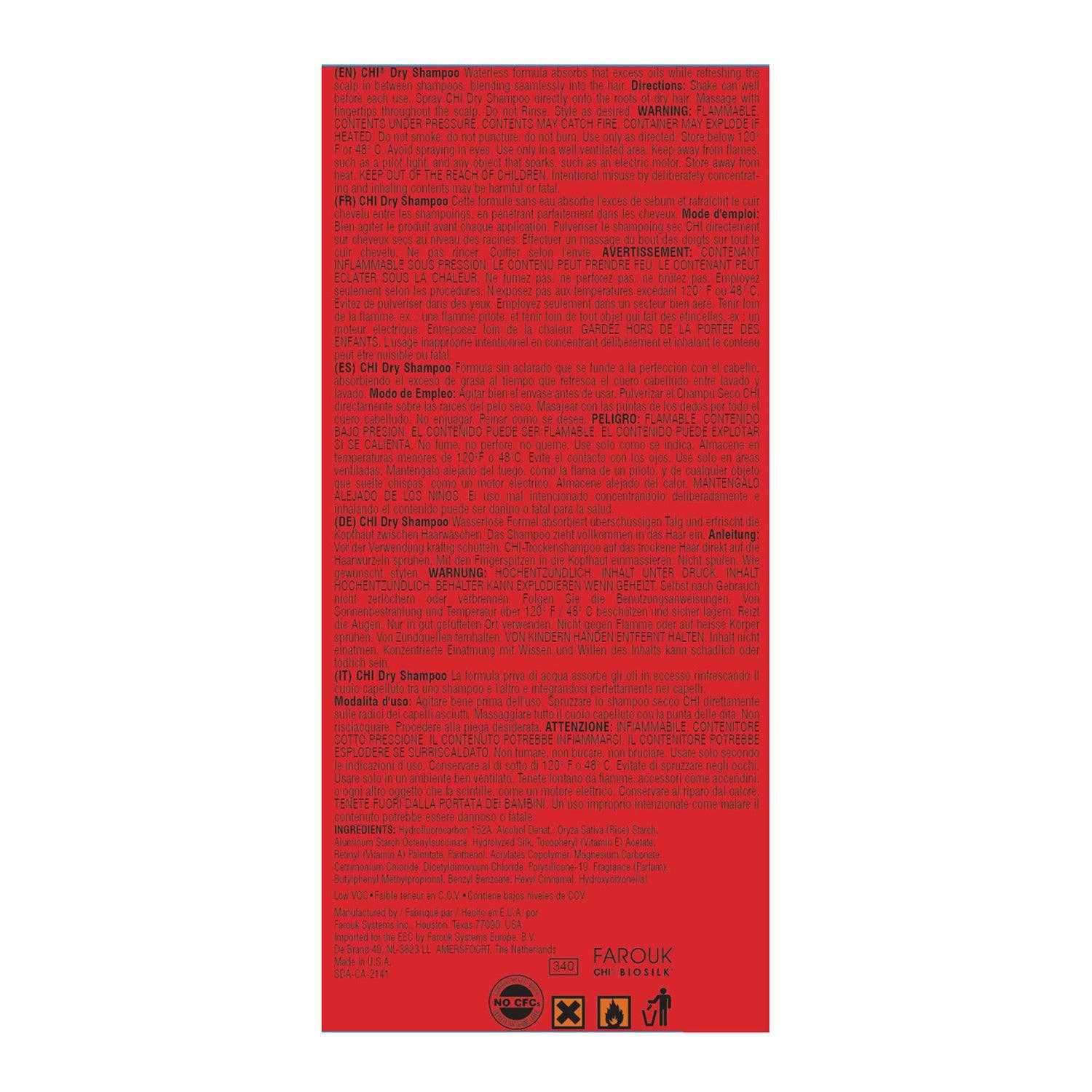 KT Supply - Venta al por mayor Champús en seco - Champú seco CHI Styling, 7 onzas1