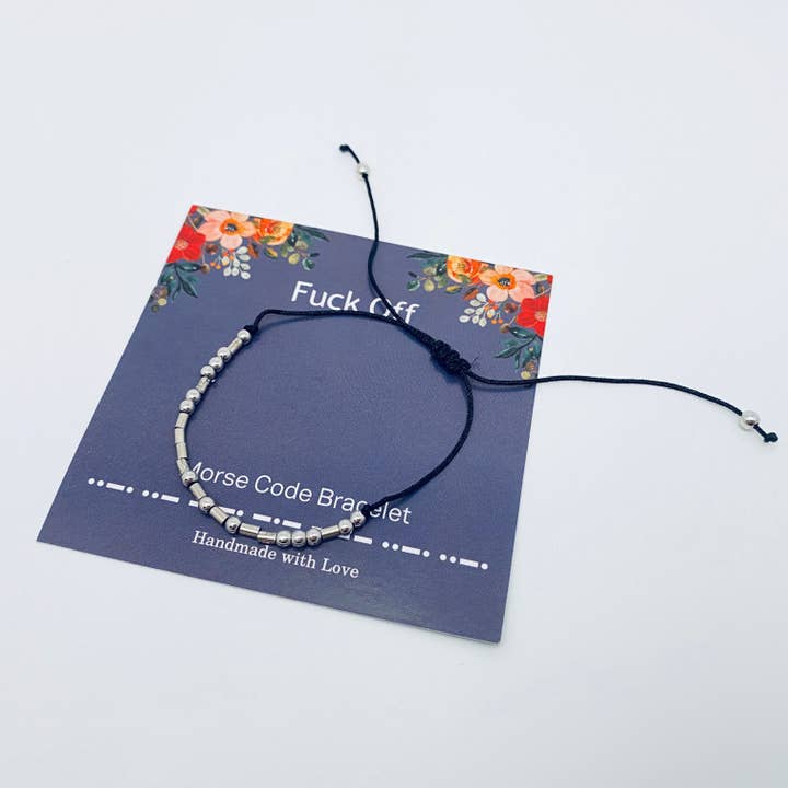 Mio Queena - Wholesale Beaded Bracelet - Fuck Off Morse Code Bracelets