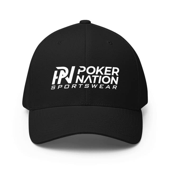 POKER NATION SPORTSWEAR FLEXFIT CLOSED-BACK STRUCTURED CAP for wholesale by POKER NATION