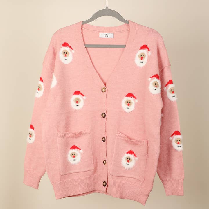 Holiday Santa Claus Button Cardigans 12Pcs Bundle for wholesale on Faire