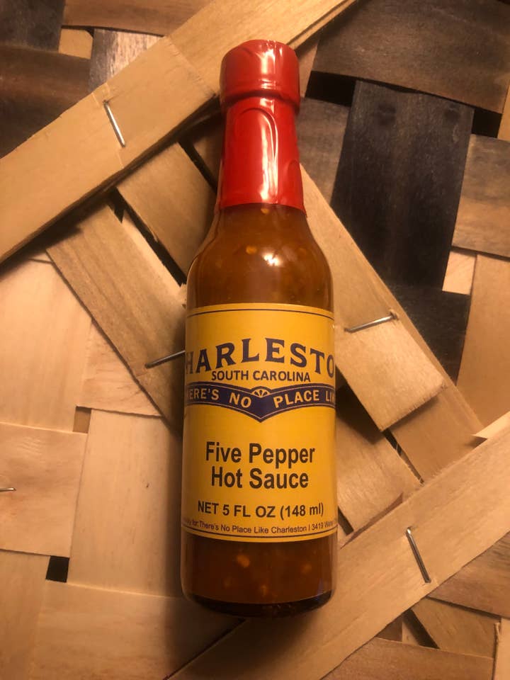 Five Pepper Hot Sauce/Medium for wholesale by There's No Place Like Charleston
