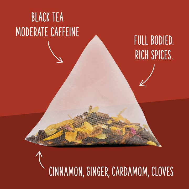 Two Leaves and a Bud - Wholesale Tea Bags - Organic Mountain High Chai - 50 Naked Tea Sachets1