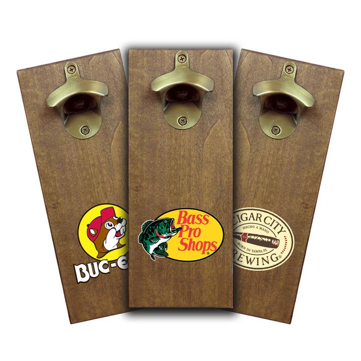 Your Logo Printed Wall Mounted Bottle Opener for wholesale by Torched Products