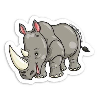 Rhino Sticker for engroshandel hos Moon Light Sticker Co