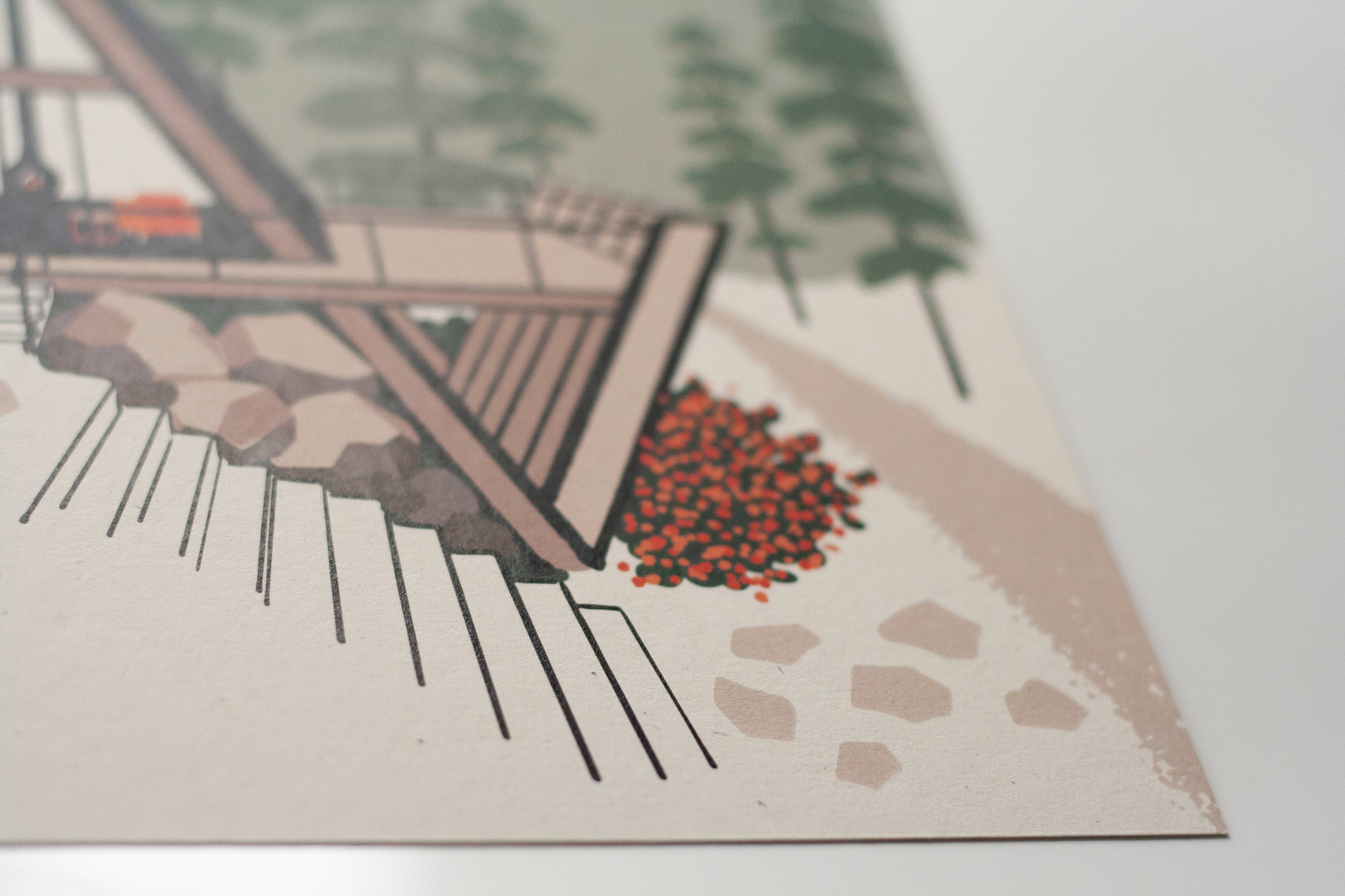 Telegram Print Co. - Wholesale Art Print - Mid Century, Forest Aframe, 8x10 Print3