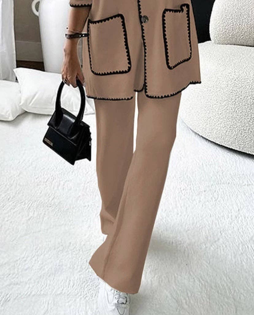 Marayn - Wholesale Top & Pant Set (NOT Loungewear) - Women's - EuroChic Patchwork Set FallWinter 25 Style11