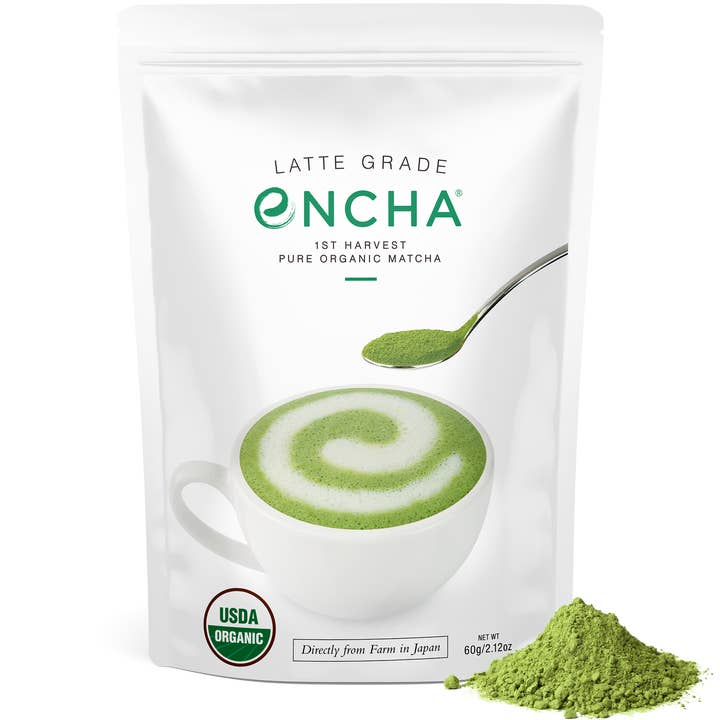 Latte Grade Organic Matcha 60g for wholesale by Encha