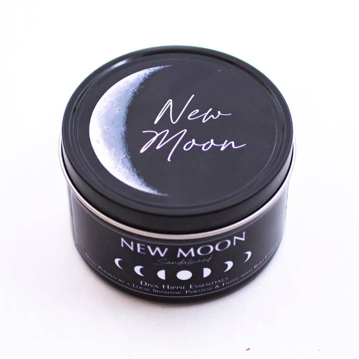 New Moon Candle - Sandalwood for wholesale by Diva Hippie Essentials