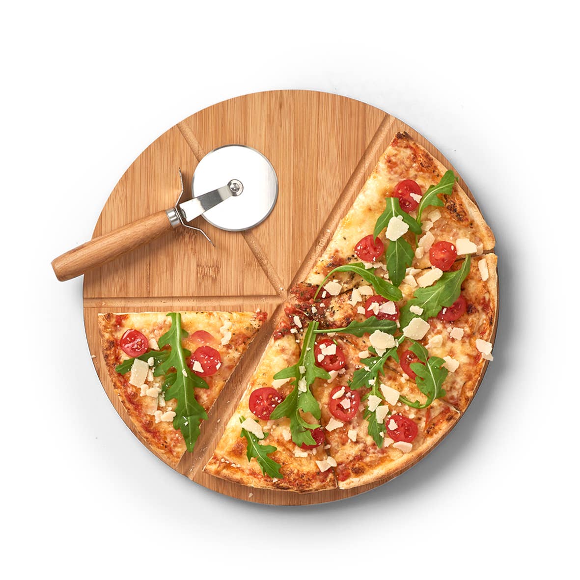 Zeller Present - Wholesale Pizza Board - Pizza set, 2-piece, bamboo/metal4