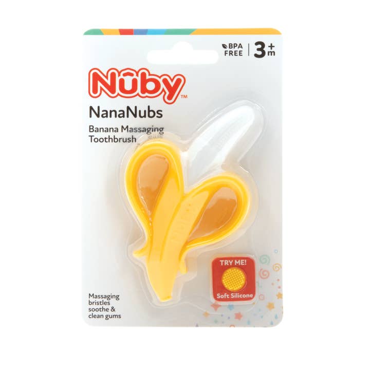 Nuby - Wholesale Teether (Not Clip-On) - Baby - NanaNubs Banana Massaging Toothbrush