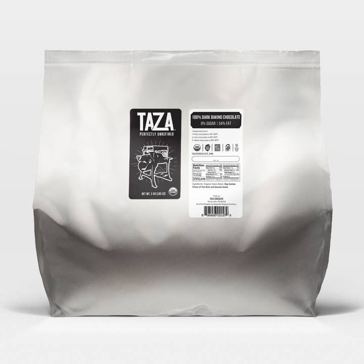 Chocolat 100 % cuit au four, sac de 3 kg pour la vente par Taza Chocolate