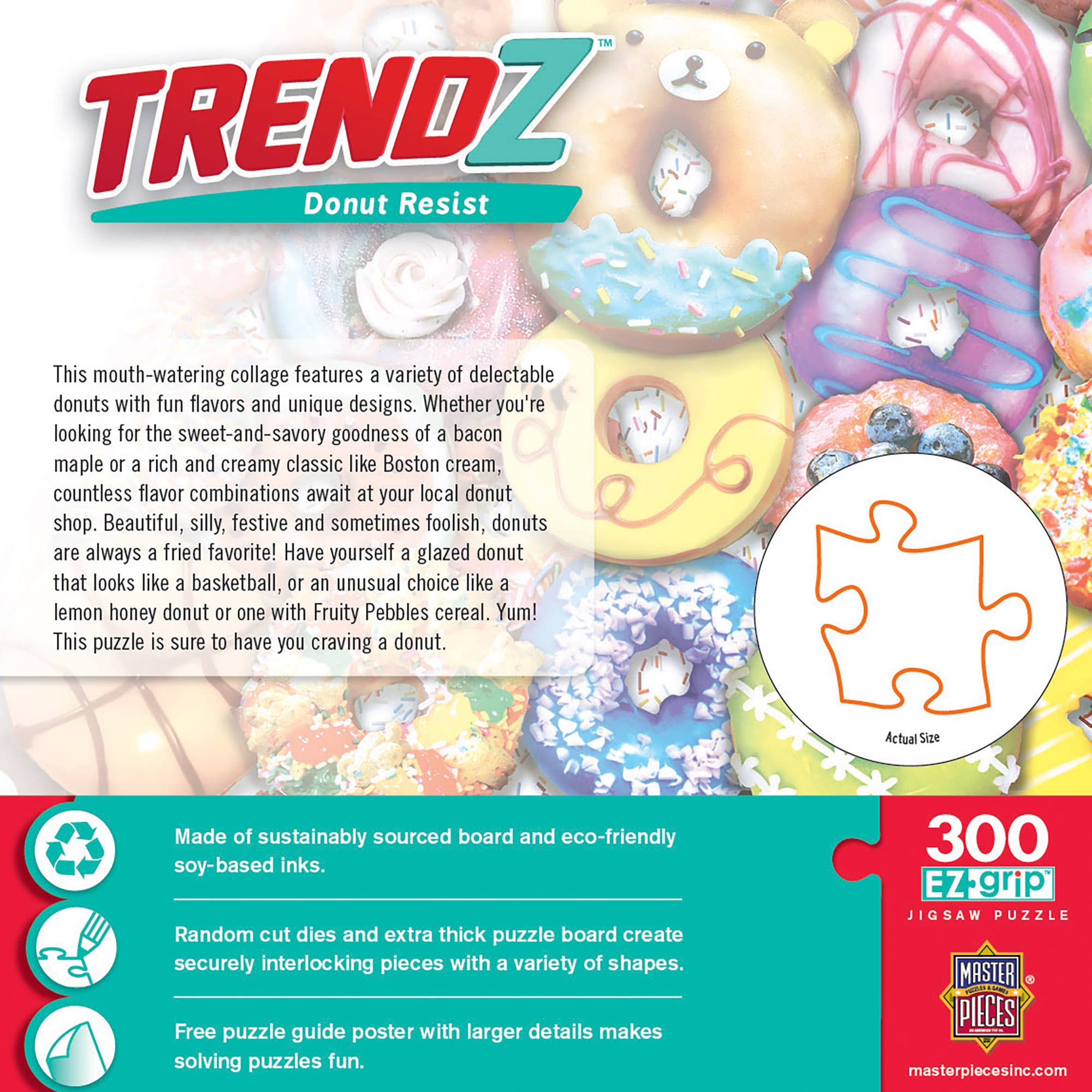 Masterpieces Puzzles - Wholesale Puzzle - Adult - Trendz - Donut Resist 300 Piece EZ Grip Puzzle2