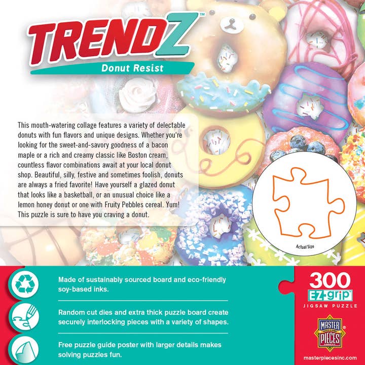 Masterpieces Puzzles - Wholesale Puzzle - Adult - Trendz - Donut Resist 300 Piece EZ Grip Puzzle2